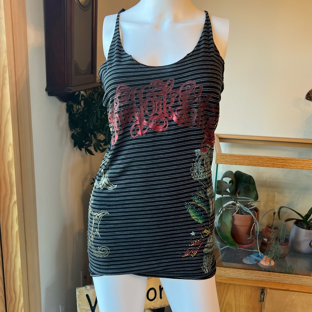 Retro 2007 Christian Audigier Tank Rare Tattoo